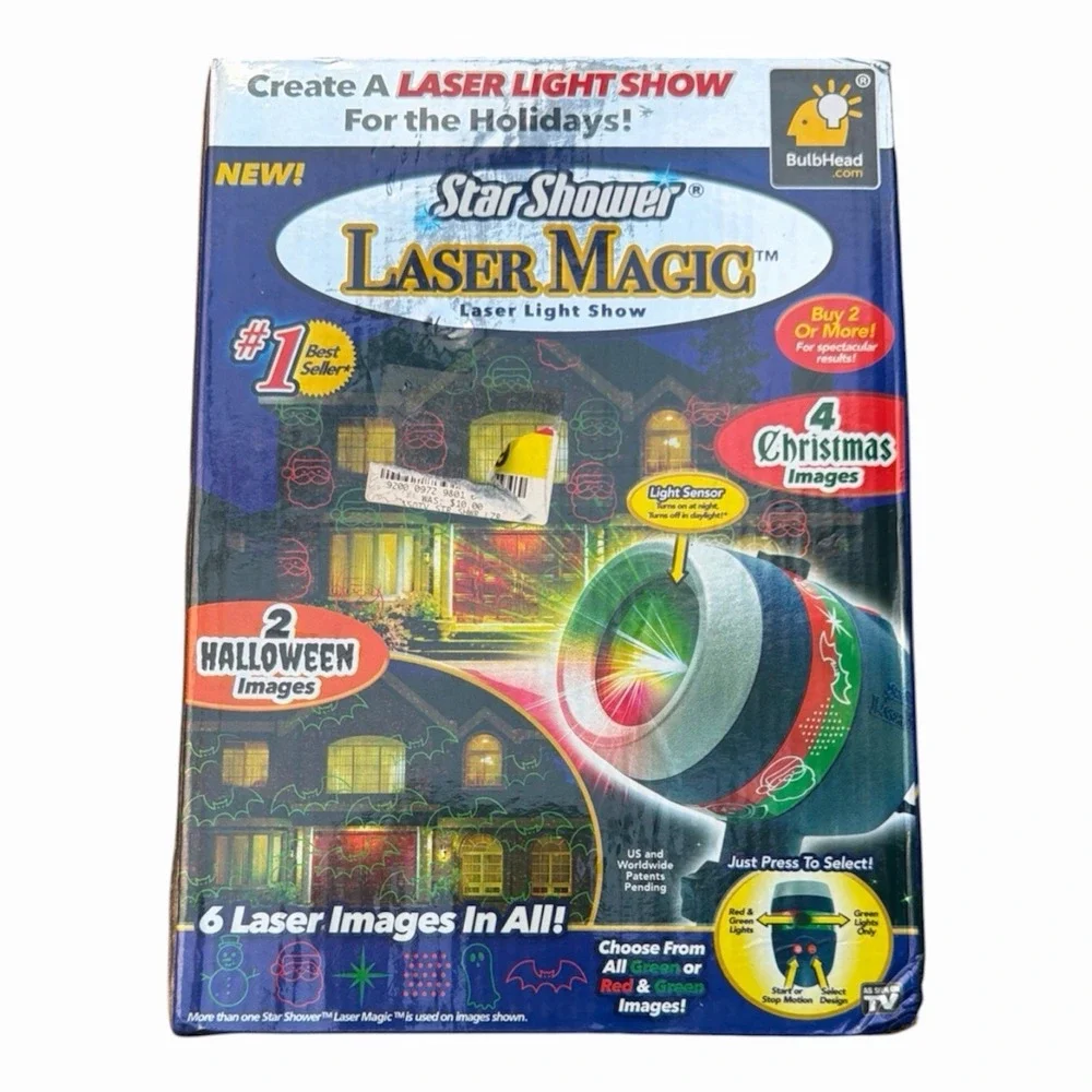 Star Shower 11672-6 Laser Magic Laser Light Show Projector Christmas & Halloween